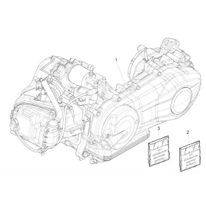 01. Vespa Sprint 125 - 4T 3V iGet - Euro4 - ABS - 2016-2020 - ZAPMA1300 / ZAPMA1301 - Motor